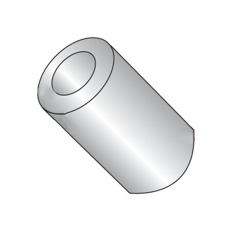 Round Spacer, #4 Screw Size, Plain 18-8 Stainless Steel, 1/4 In Overall Lg, 0.114 In Inside Dia